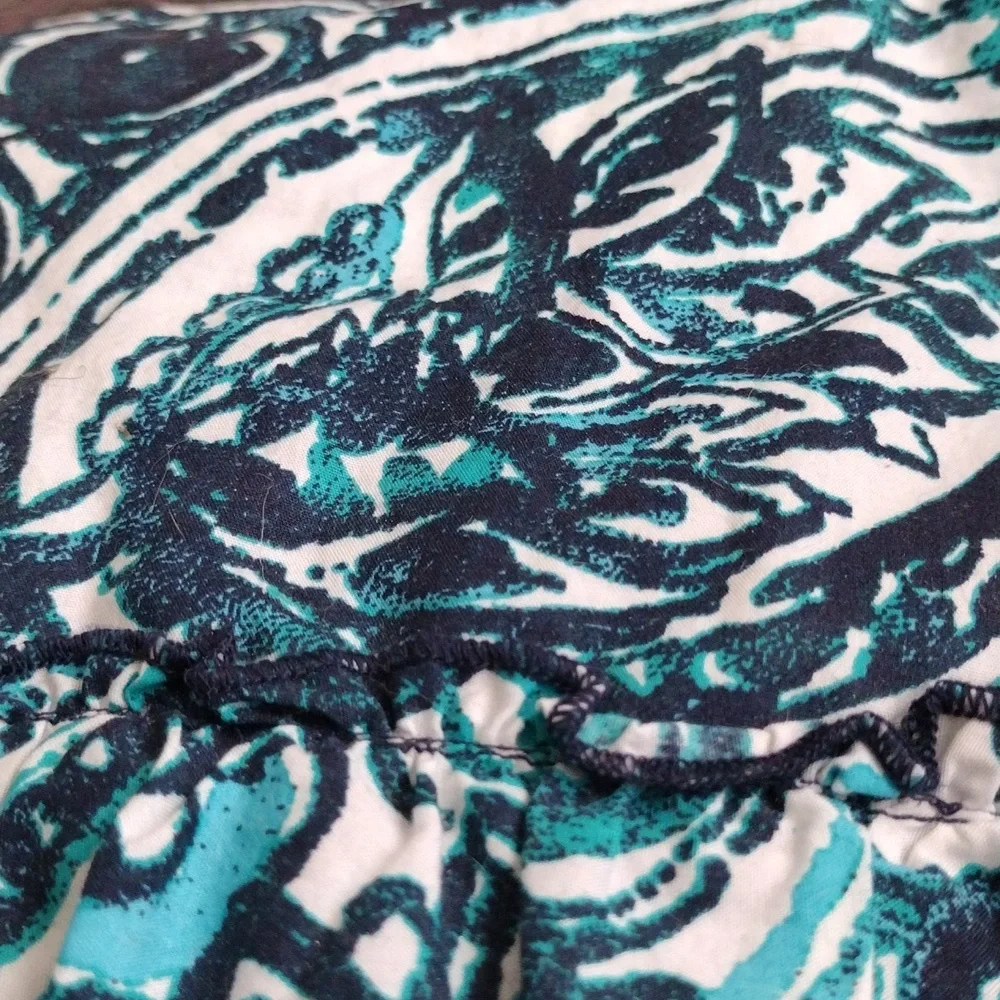 Tommy Hilfiger Dillards Y2K Paisley Smocked Tiered A Line Dress Size 22